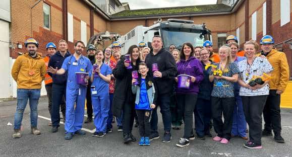 Tim Harvey, 10, from Cranbrook, helps launch the Royal Devon Hospitals Charity’s Children’s ED Appeal with parents Kristy and Ralph and members of the RD&E’s ED team. Picture: Royal Devon Hospitals Charity