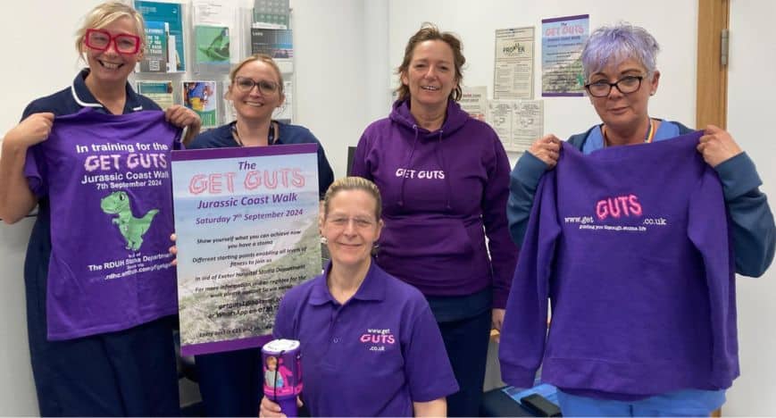 Su Dave and members of the Stoma Care team at the RD&E