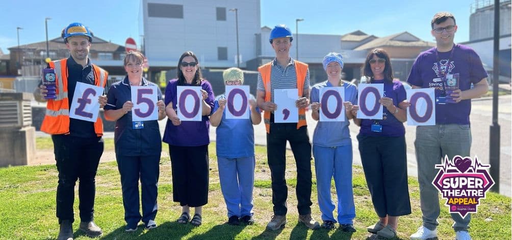 More than £500,000 has been raised for the ‘Super Theatre’, which is being built above the new Emergency Department at the RD&E.