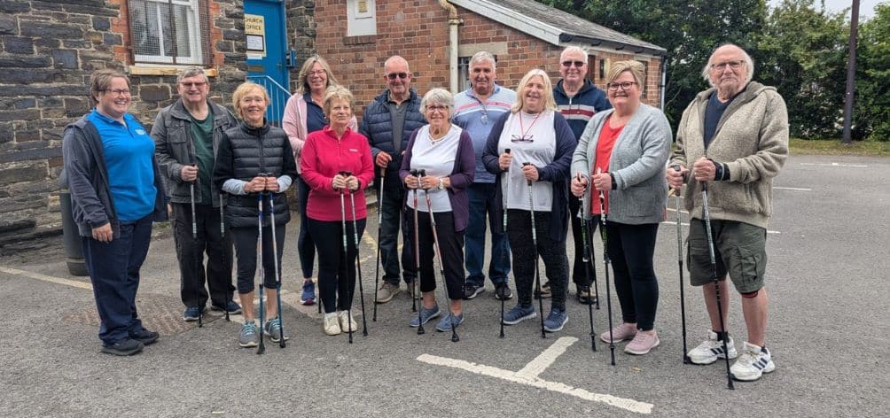 Suzanne Seymour, Parkinson’s Specialist Physiotherapist at NDDH and some of the Power UP! group members outside the Grosvenor Church in Barnstaple.