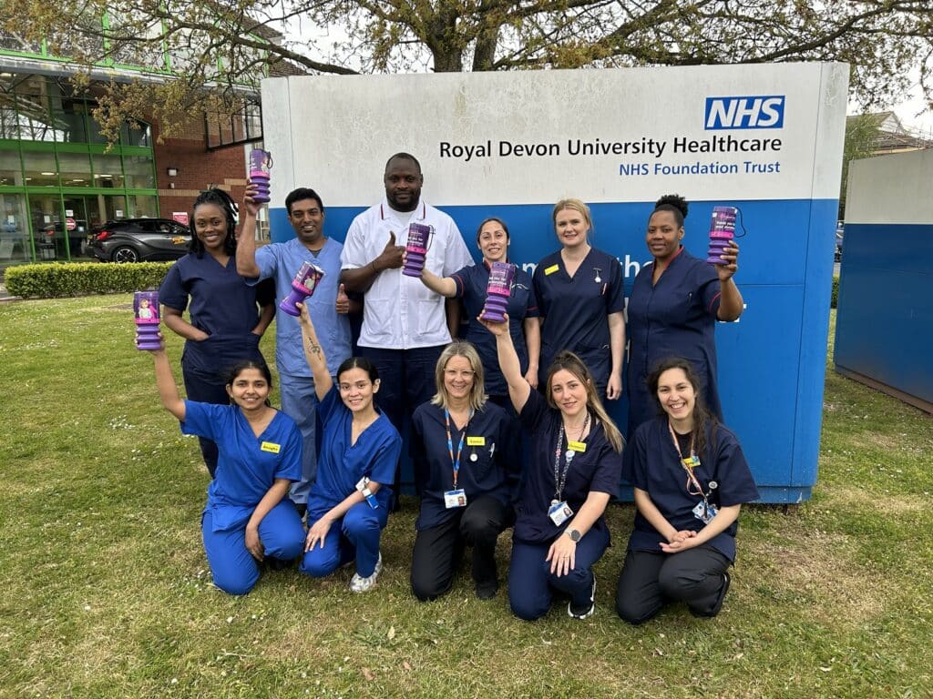 Some of the 18-strong team from the RD&E taking on the Great West Run this month. Picture: Royal Devon Hospitals Charity